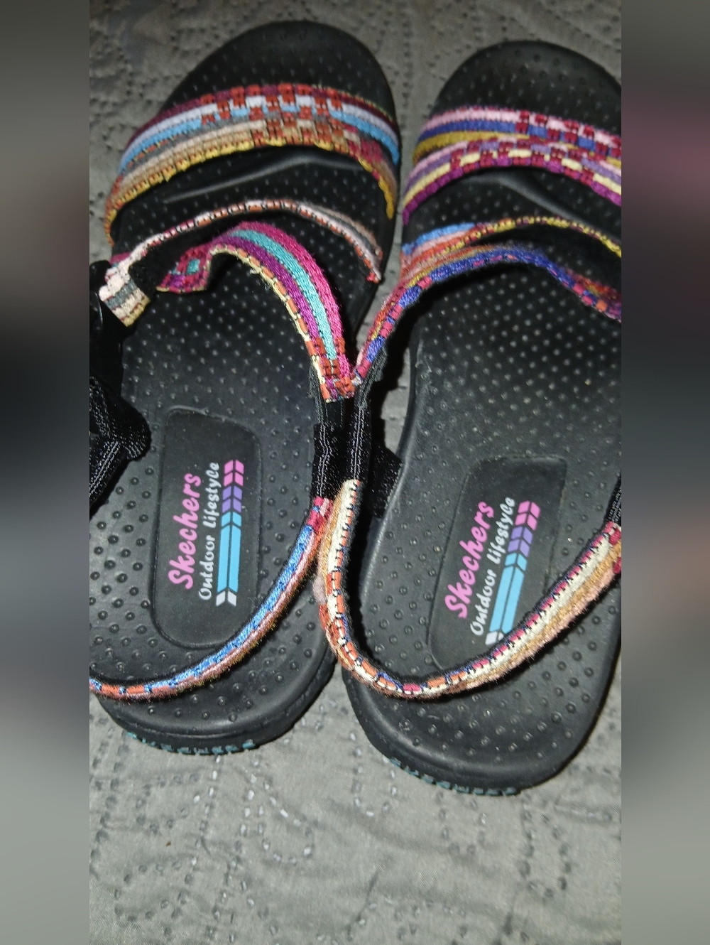 Skechers Reggae Sew Me Boho Sandals Womens 7 Granola Hiking Hippie Active - Picture 3 of 6